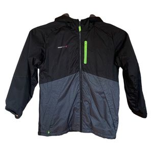 Swiss Tech Jacket Boys XXL/18 Black and Gray Hooded